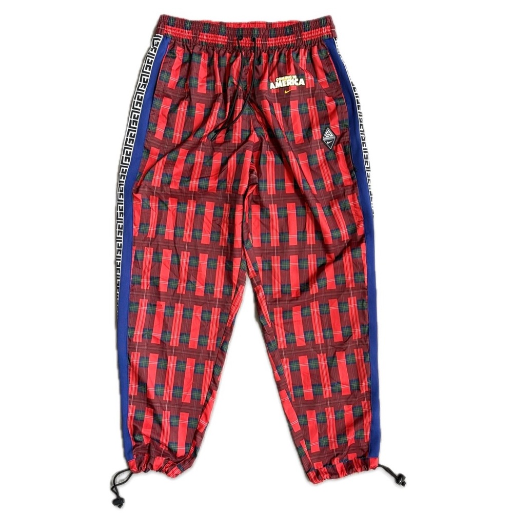 Nike Giannis Coming to America Track Pants Men’s Size L Red Plaid Joggers
